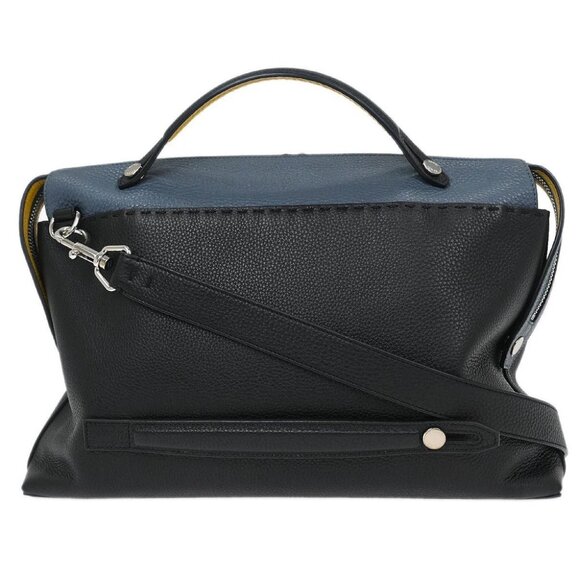 Fendi Navy Blue By The Way 2way Business Bag - Picture 2 of 11